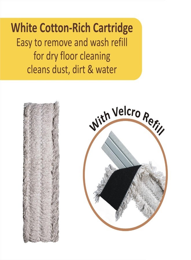 Vimal All-Clean (2 in 1) Multi-Purpose Broomstick with 2 Inter-Changeable Microfiber/Cotton Velcro Pads for Wet & Dry Floor Cleaning | Ceramic/Wood/Laminate/Marble/Tile Cleaner - Image 4